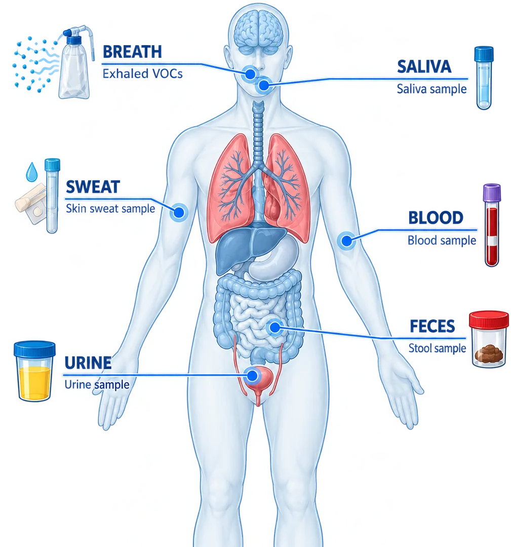 Infografica: composti organici volatili nelle matrici biologiche umane